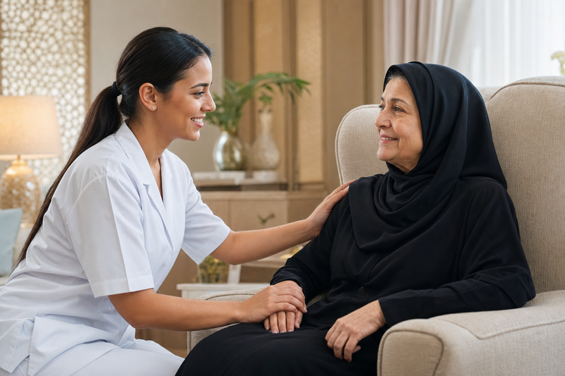 Elderly care at home in UAE — compassionate senior support by Kayan Home Healthcare Ajman