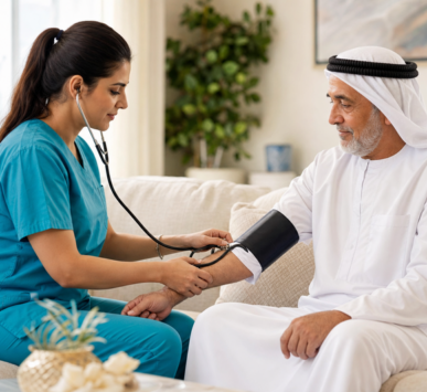 Licensed home nurses providing clinical care at home in Ajman UAE — Kayan Home Healthcare